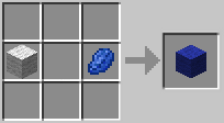 Crafting Blue Wool from Wool and Lapis Lazuli
