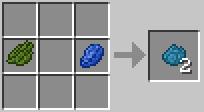 Crafting Cyan Dye from Lapis Lazuli and Cactus Green