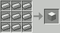 Crafting Ore Blocs from Ingots