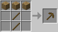 Crafting Pickaxes from Several Resources