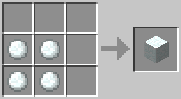 Crafting Snow Block from Snowballs