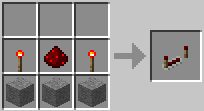 Crafting Redstone Repeater