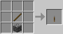 Crafting Lever from Cobblestone and Stick