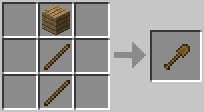 Crafting Shovels from Several Resources