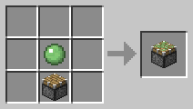 Crafting Sticky Piston with Slimeball