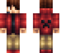 Red Creeper Hoodie Minecraft Skin Download