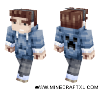 Blue Creeper Hoodie Minecraft skin Blue Creeper Hoodie skin
