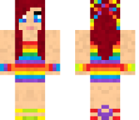 Rainbow Girl Minecraft Skin
