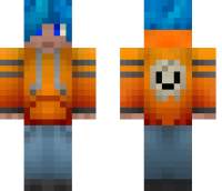 Orange Hoodie Teenager Minecraft Skin