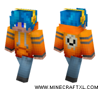 Orange Hoodie Teenager skin