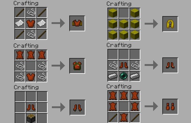 Armor Movement Mod crafting recipes