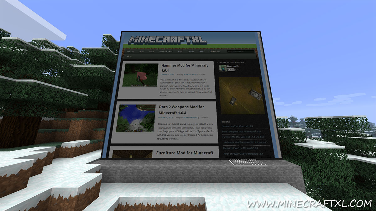 Web Displays Mod Download for Minecraft 1.7/1.6
