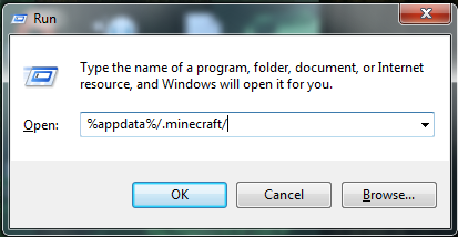 Minecraft run app data
