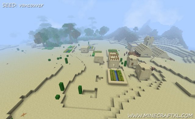 Minecraft Seed: vancouver - Desert Village Seed