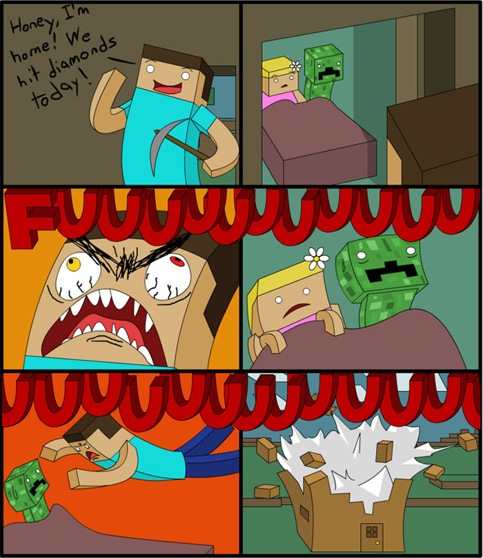 Funny Minecraft comic