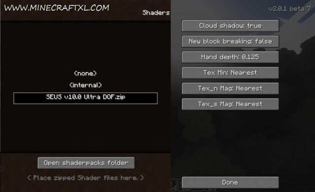 GLSL Shaders Mod for Minecraft 1.6.2