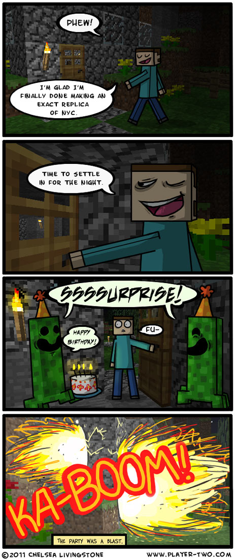 Minecraft Comic - Steves Birthday