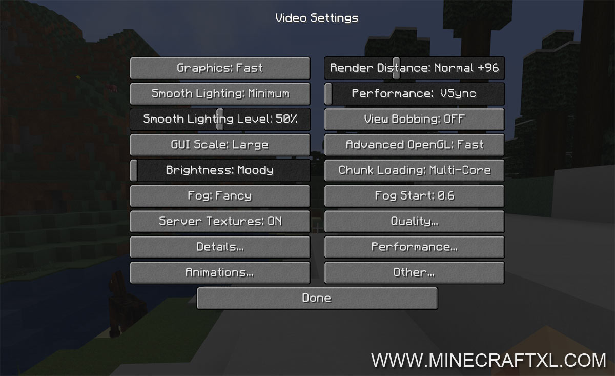 OptiFine HD FPS Boost Mod Download for Minecraft 1.8/1.7/1.6